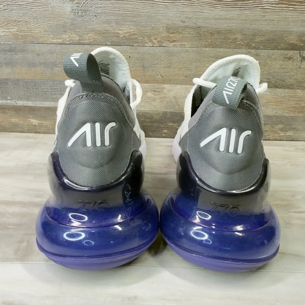 Nike Air Max 270 White Persian Violet Mens Size 12 Sneakers White AH8050-107